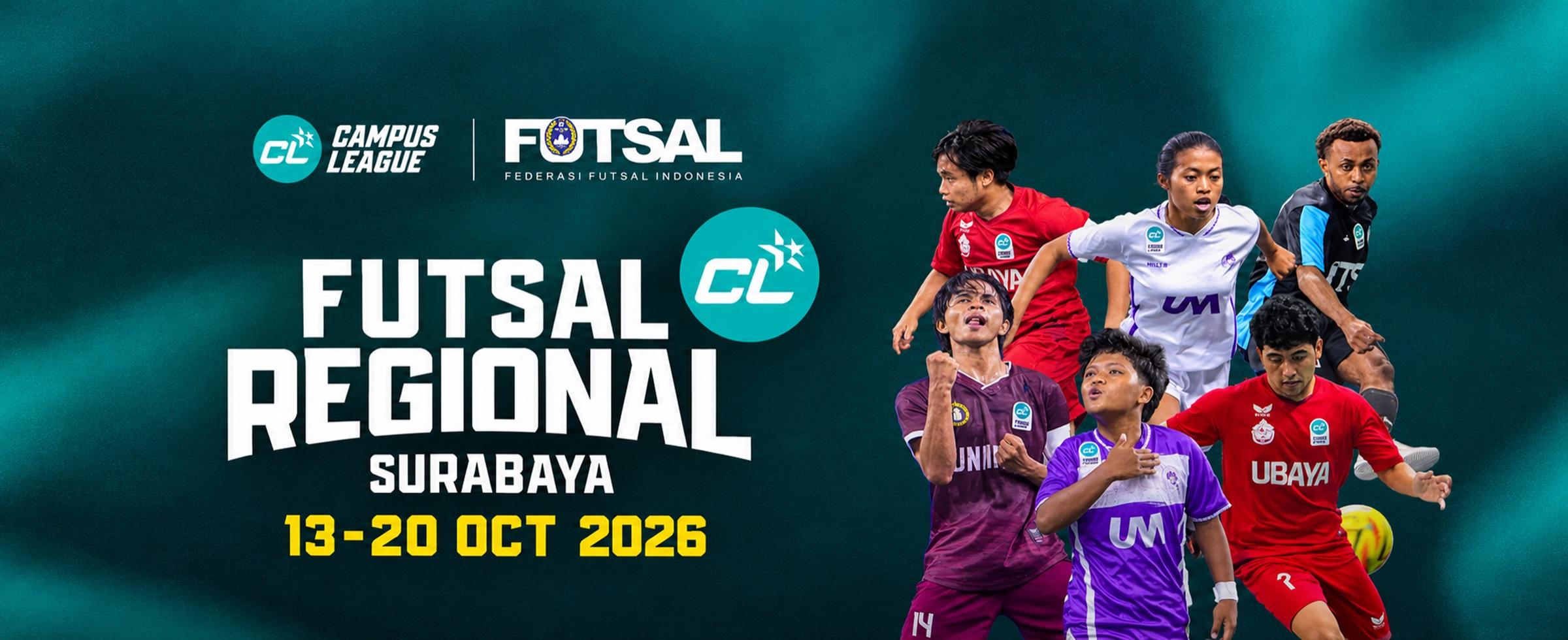 Campus League Futsal Regional Surabaya, 13-20 October 2026