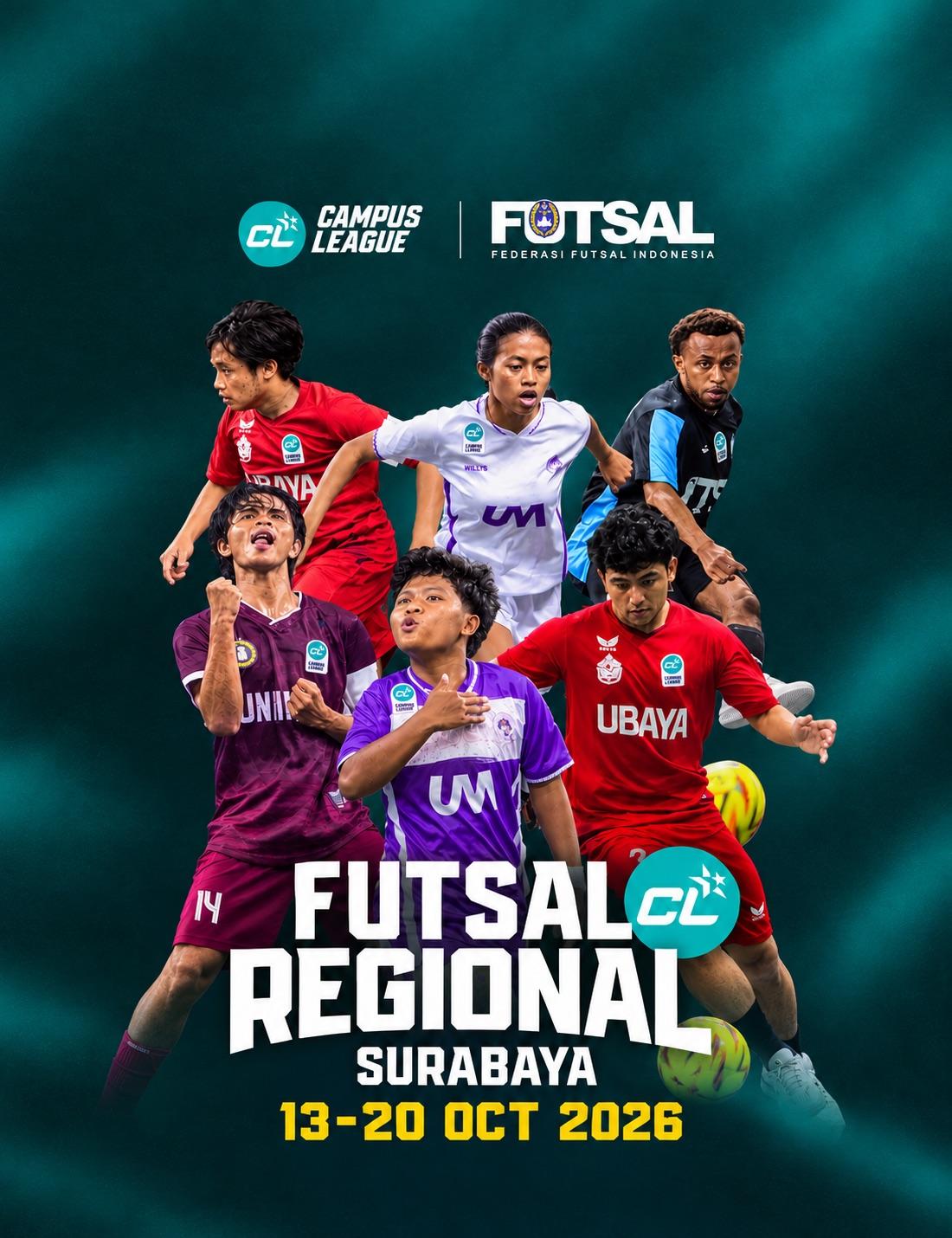 Campus League Futsal Regional Surabaya, 13-20 October 2026